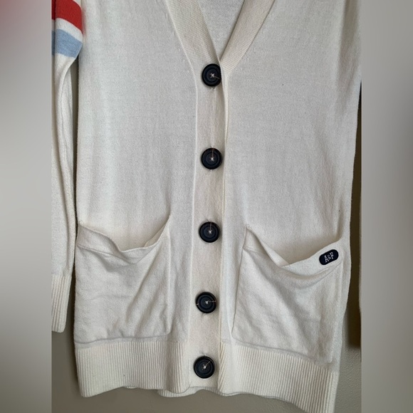 Abercrombie & Fitch cardigan sweater letterman long y2k vintage light academia - Picture 3 of 7